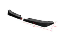 Universelle Flap-læber til bagkofanger Type-A (2 stk., sort højglans, ABS-plast) foto 5