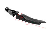 Universelle Flap-ender til bagkofanger Type-D (2 stk., blank sort, ABS-plast) foto 2
