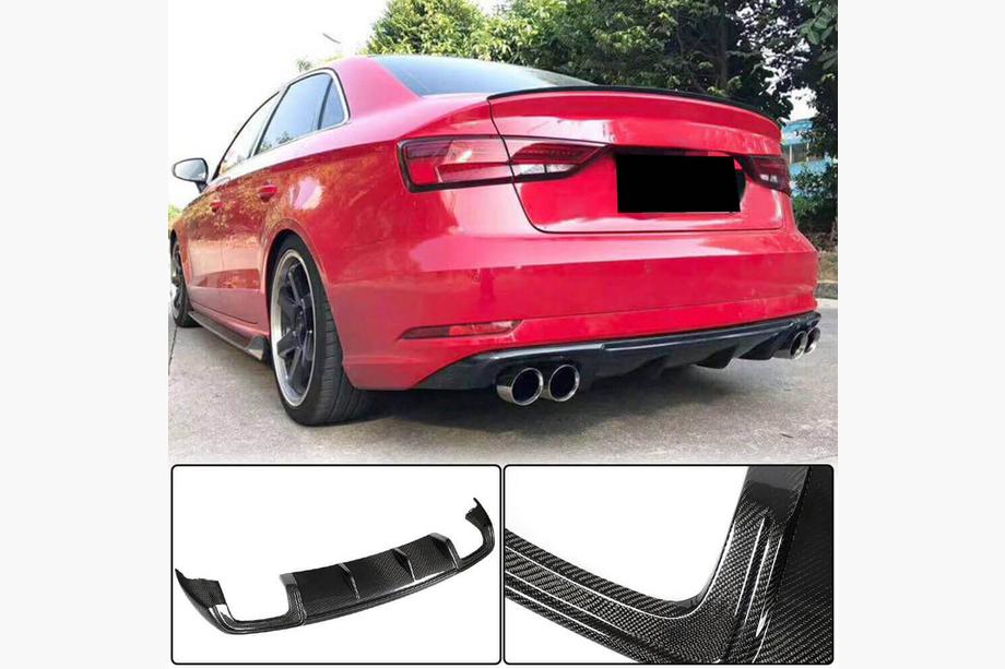 Audi A3 2012–2020 Bagkofanger-diffuser (til Base Sedan 2017-2020, carbon) Image