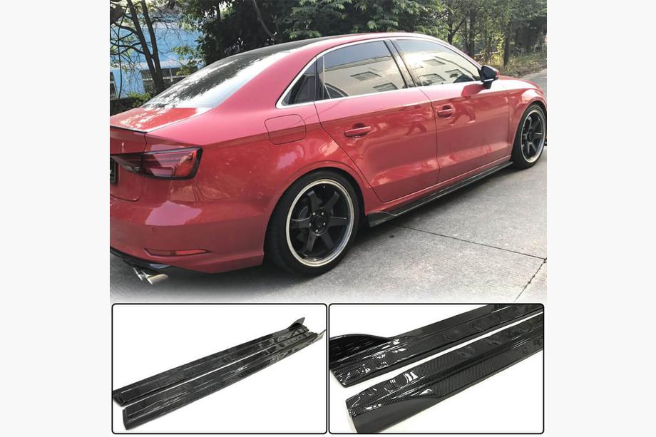 Audi A3 2012–2020 Sideskørter (til Base Sedan, kulfiber) Image