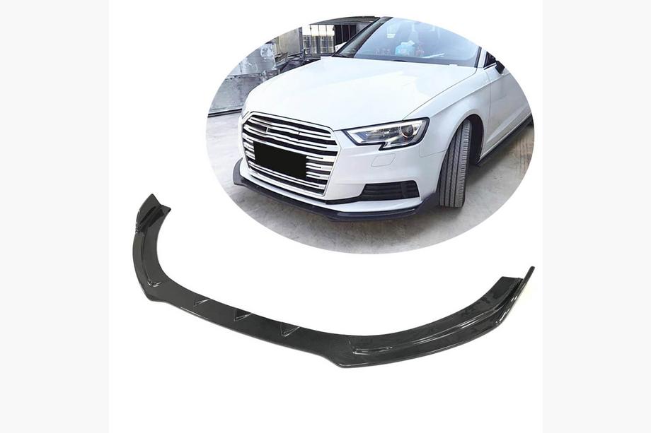 Audi A3 2012–2020 Frontspoiler til forreste kofanger Lip V1 (til Base 2017-2020 HB, carbon) Image
