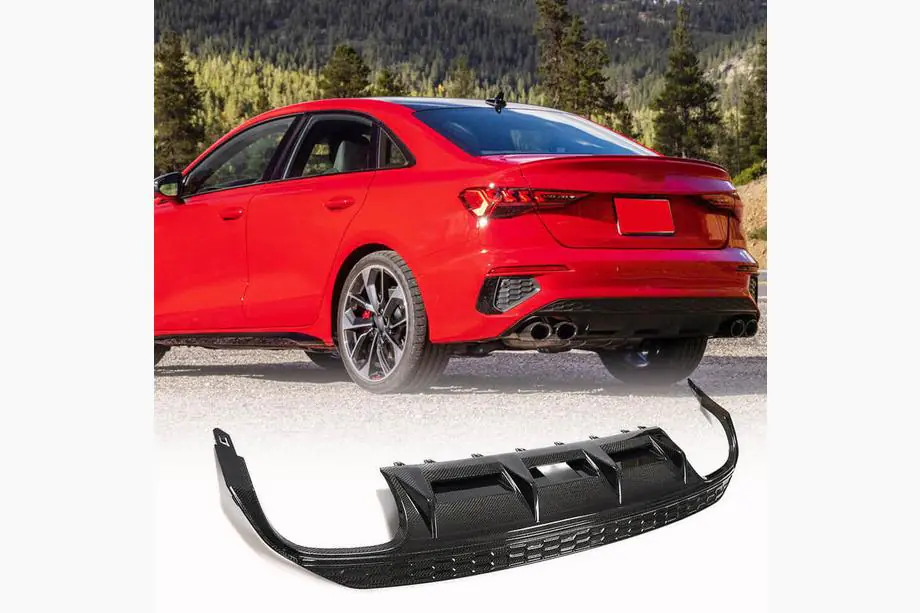 Audi A3 2020– Bagkofangerdiffuser V2 (til S-Line Sedan 2020-2023, kulfiber) Image