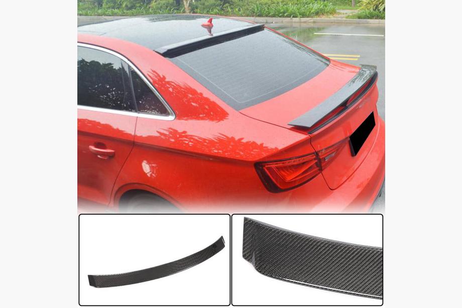 Audi A3 2012–2020 Bagrudespoiler V1 (til Sedan, kulfiber) Image