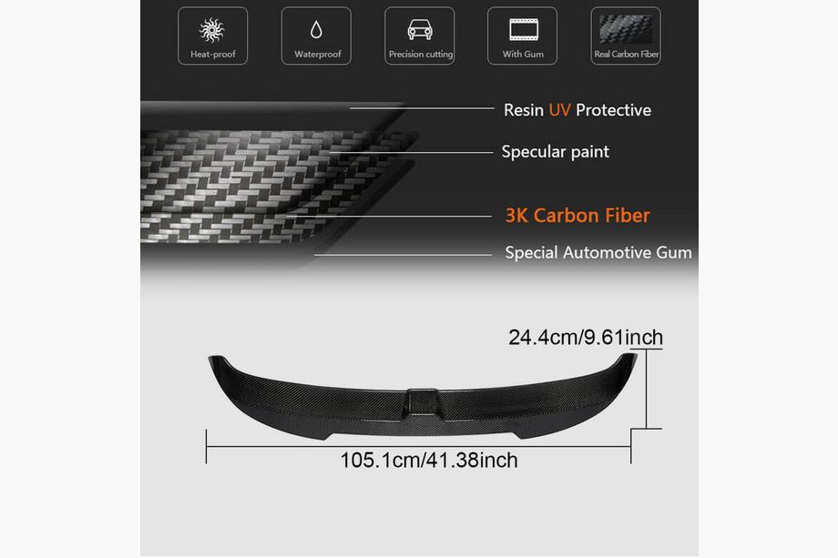Audi A3 2020– Spoiler (til hatchback, carbon) Foto 6