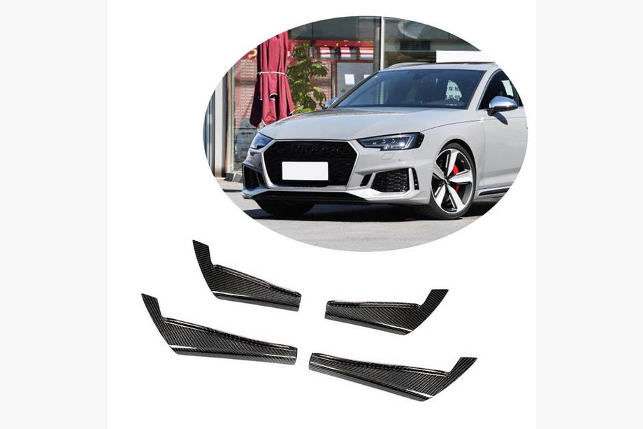 Audi A4 B9 2015–2024 Frontkofanger læbesplitter (til Base 2015-2019, carbon) Image