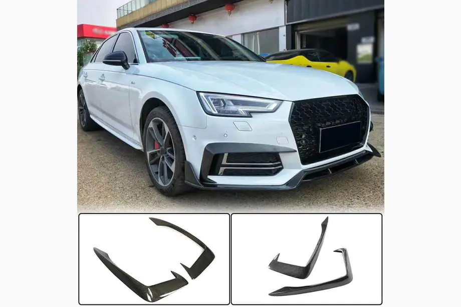 Audi A4 B9 2015–2024 Tågelygte-rammer V2 (til S-Line Sedan 2015-2019, carbon) Image