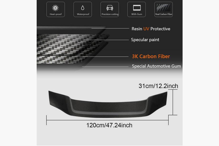 Audi A5 2007–2015 Spoiler V3 (til Sportback, kulfiber) Foto 5