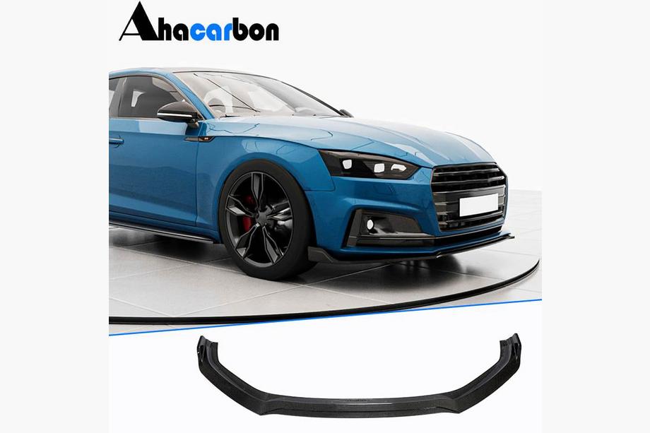 Audi A5 2016–2025 Front bumper læbe Lip V2 (til S-Line 2016-2020, carbon) Image