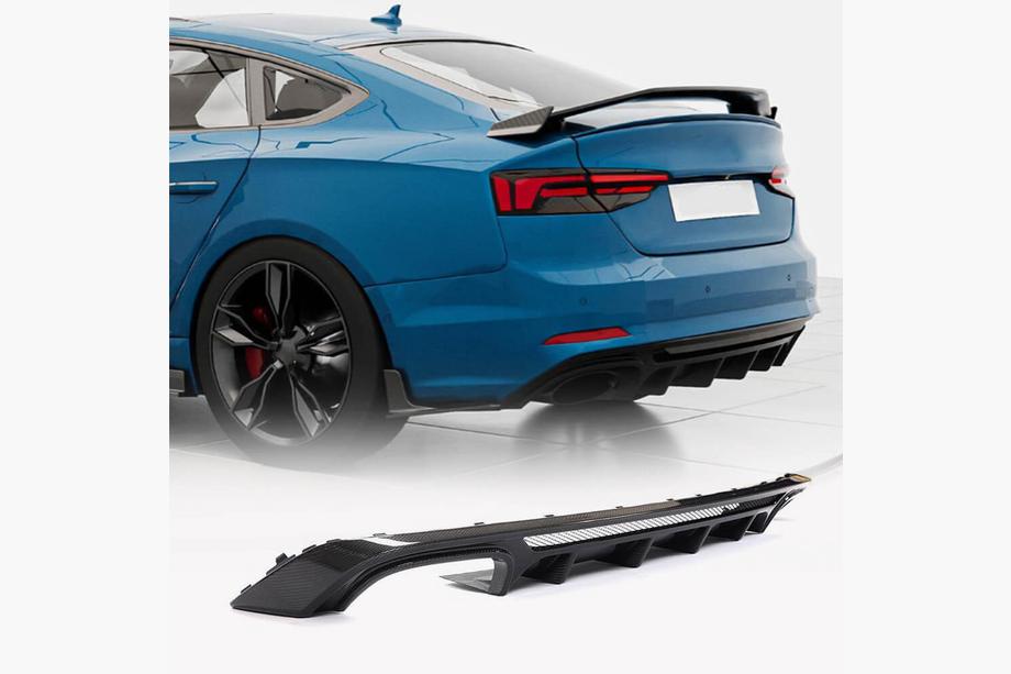 Audi A5 2016–2025 Bagkofanger-diffuser V3 (til S-Line 2016-2020, carbon) Image