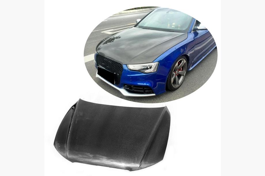 Audi A5 2007–2015 Motorhjelm (2012-2015, kulfiber) Image