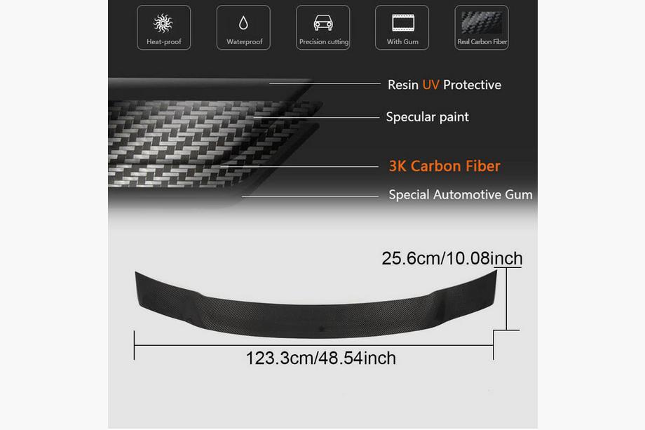 Audi A5 2016–2025 Spoiler V3 (til Sportback, kulfiber) Foto 5