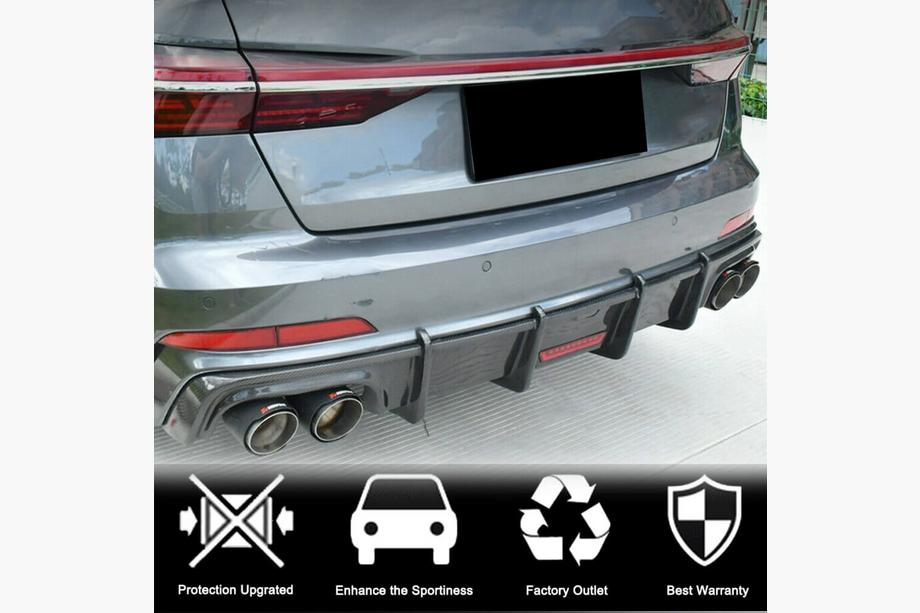 Audi A6 C8 2018–2025 Bageste kofangerdiffuser (til Base Sedan 2018-2023, carbon) Foto 2