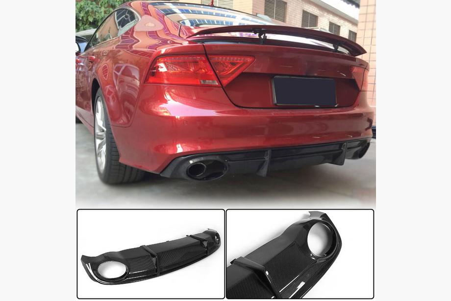 Audi A7 2010–2018 Bagkofangerdiffuser V3 (til S-Line, 2010-2014, Carbon) Image