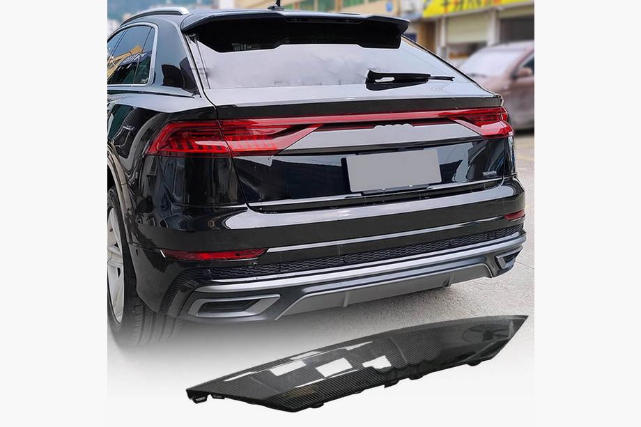 Audi Q8 2018– Kulfiber afdækning over nummerpladen (2019-2022, Carbon) Image