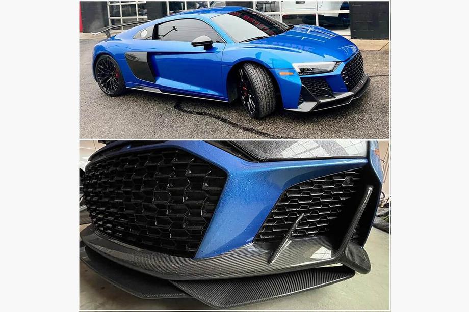Audi R8 2015– Front bumper lipspoiler Lip V1 (2023+, Carbon) Foto 4
