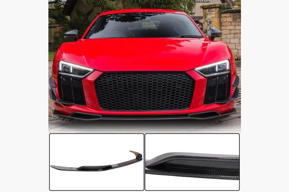 Audi R8 2015– Frontspoilerlæbe til kofanger Lip V3 (2015-2020, Carbon) Foto 1