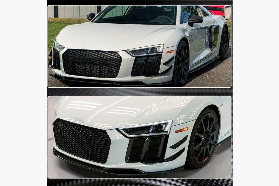 Audi R8 2015– Frontspoilerlæbe til kofanger Lip V3 (2015-2020, Carbon) Foto 4