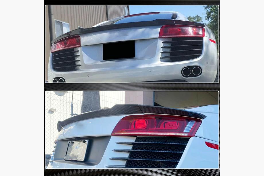 Audi R8 2006–2015 Spoiler V2 (kulfiber) Foto 5
