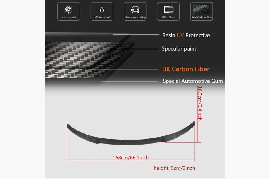 Audi R8 2006–2015 Spoiler V2 (kulfiber) Foto 7