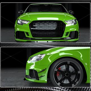 Front splittere til kofanger V2 (til RS3 Sedan 2017-2020, carbon) foto 4
