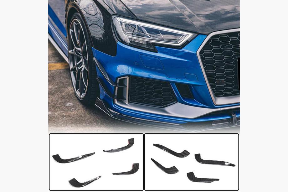 Audi A3 2012–2020 Front splittere til kofanger V2 (til RS3 Sedan 2017-2020, carbon) Image