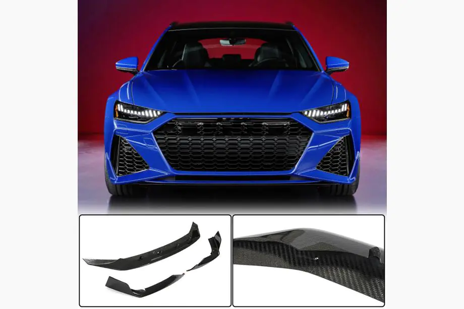 Audi A6 C8 2018–2025 Frontspoiler-lip til RS6 (kulstof) Image