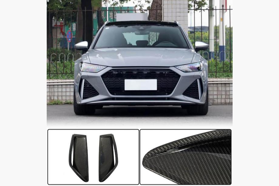 Audi A6 C8 2018–2025 Kofangerlæbe foran (til RS6, kulfiber) Image