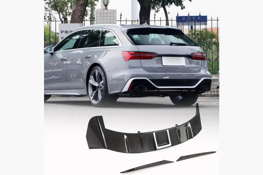 Audi A6 C8 2018–2025 Spoiler V2 (til Avant, 3 stk., kulfiber) Image