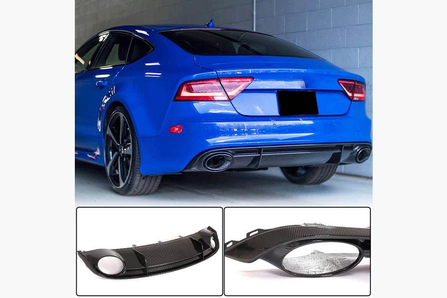 Audi A7 2010–2018 Diffuser til bagkofanger (carbon) Image