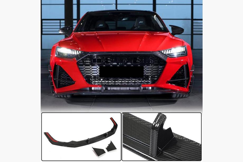 Audi A7 2018– Frontlæbe til forkofanger Lip V1 (til RS7 2018-2022, tør carbon) Image