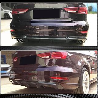 Bagkofanger-diffuser V5 (til S-Line Sedan 2017-2020, carbon) Audi A3 2012–2020 foto 3