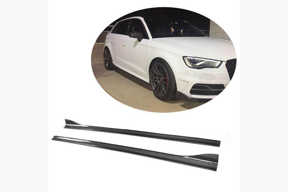 Audi A3 2012–2020 Sideskørter (til S-Line HB 2012-2016, kulfiber) Image