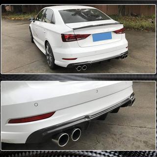Bagkofanger-diffuser V4 (til S-Line Sedan 2017-2020, kulfiber) Audi A3 2012–2020 foto 3