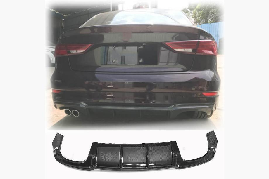 Audi A3 2012–2020 Bagkofanger-diffuser V4 (til S-Line Sedan 2017-2020, kulfiber) Image