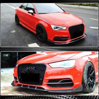 Frontkofanger-læbe Lip V2 (til S-Line Sedan 2012-2016, Kulfiber) Audi A3 2012–2020 foto 4