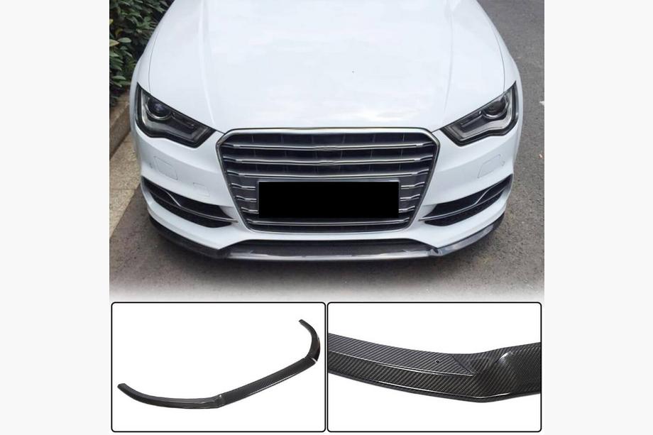 Audi A3 2012–2020 Frontlæbe til forreste kofanger Lip V1 (til S-Line Sedan 2012-2016, kulfiber) Image