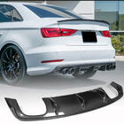 Audi A3 2012–2020 Diffuser til bagkofanger V2 (til S-Line Sedan 2012-2016, kulfiber) foto 1