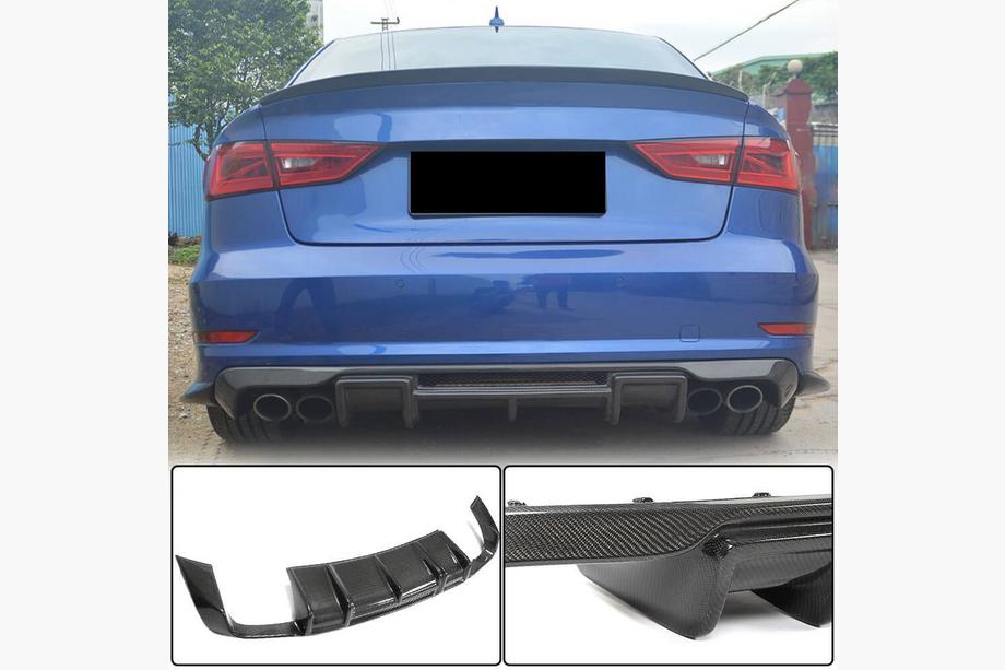 Audi A3 2012–2020 Bagkofangerdiffuser V1 (til S-Line Sedan 2012-2016, carbon) Image
