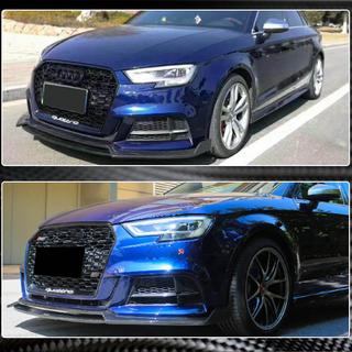Frontspoilerlæbe Lip V4 (til S-Line Sedan 2017-2020, kulfiber) Audi A3 2012–2020 foto 3