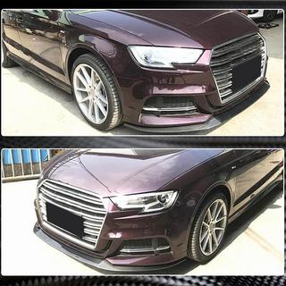 Frontsplitter-læbe Lip V3 (til S-Line Sedan 2017-2020, kulfiber) Audi A3 2012–2020 foto 4