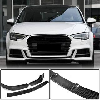Frontlæbe til forkofanger Lip V2 (til S-Line Sedan 2017-2020, kulfiber) Audi A3 2012–2020 foto 1