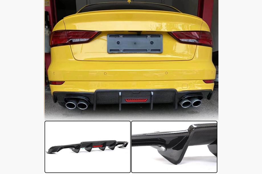 Audi A3 2012–2020 Bagkofangerdiffuser V3 (til S-Line Sedan 2017-2020, carbon) Image