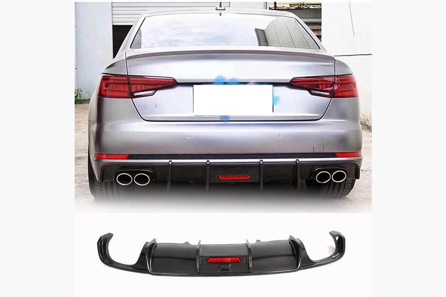 Audi A4 B9 2015–2024 Bagkofanger-diffuser V1 (til S-Line Sedan 2015-2019, carbon) Image