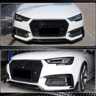 Audi A4 B9 2015–2024 Frontspoilerlæbe til for kofanger Lip V2 (til S-Line Sedan 2015-2019, Carbon) foto 5