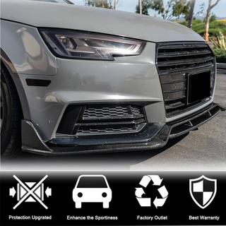 Frontspoilerlæbe til for kofanger Lip V2 (til S-Line Sedan 2015-2019, Carbon) foto 3