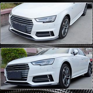 Frontspoiler læbe Lip V4 (til S-Line Sedan 2015-2019, carbon) foto 3
