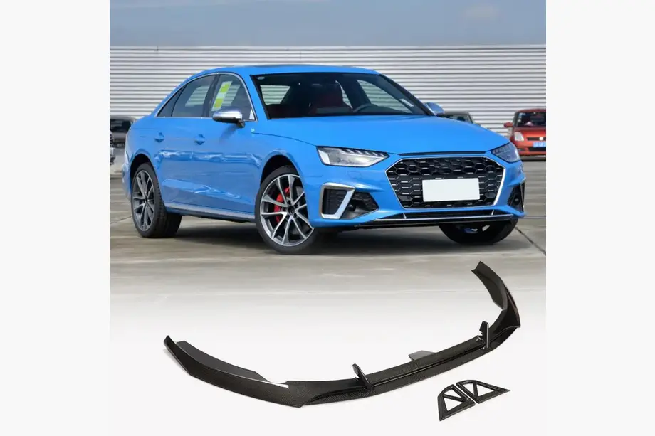 Frontlæbe til forkofanger Lip (til S-Line Sedan 2019-2024, carbon) foto 1