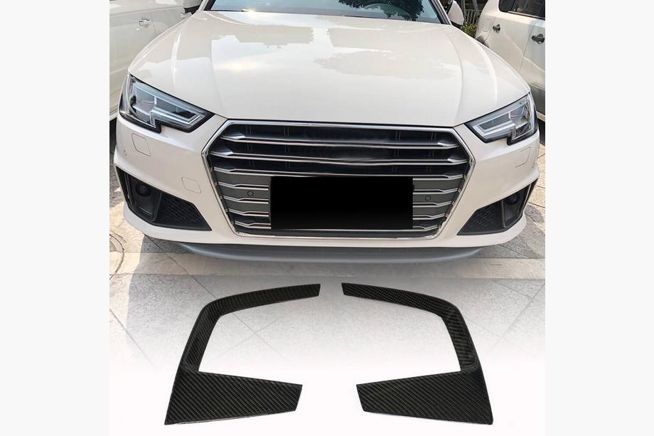 Audi A4 B9 2015–2024 Forreste ventilationsåbninger til tågelygter (Carbon) V2 Image