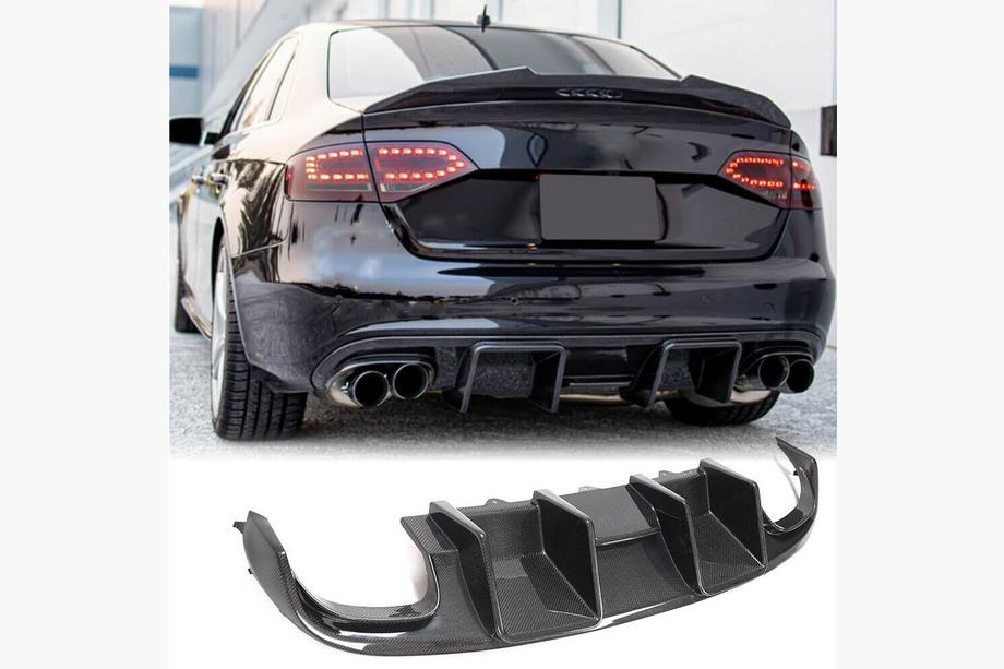 Audi A4 B8 2007–2015 Bagkofangerdiffuser V1 (til S4 2009-2012, carbon) Image
