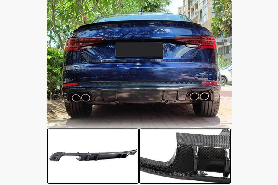 Audi A4 B9 2015–2024 Bagkofanger-diffuser V2 (til S-Line Sedan 2015-2019, carbon) Image
